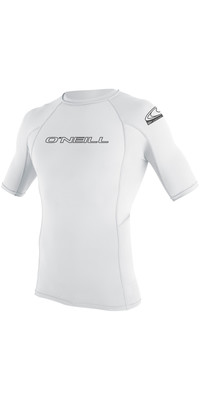 2024 O'neill Basic Skins Kurzarm Crew Rash Vest 3341 - Wei